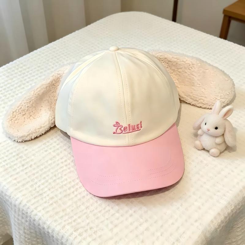 鳄鱼恤 新款二次元猫咪棒球帽女甜美大象可爱卡通显脸小鸭舌帽大头围帽子