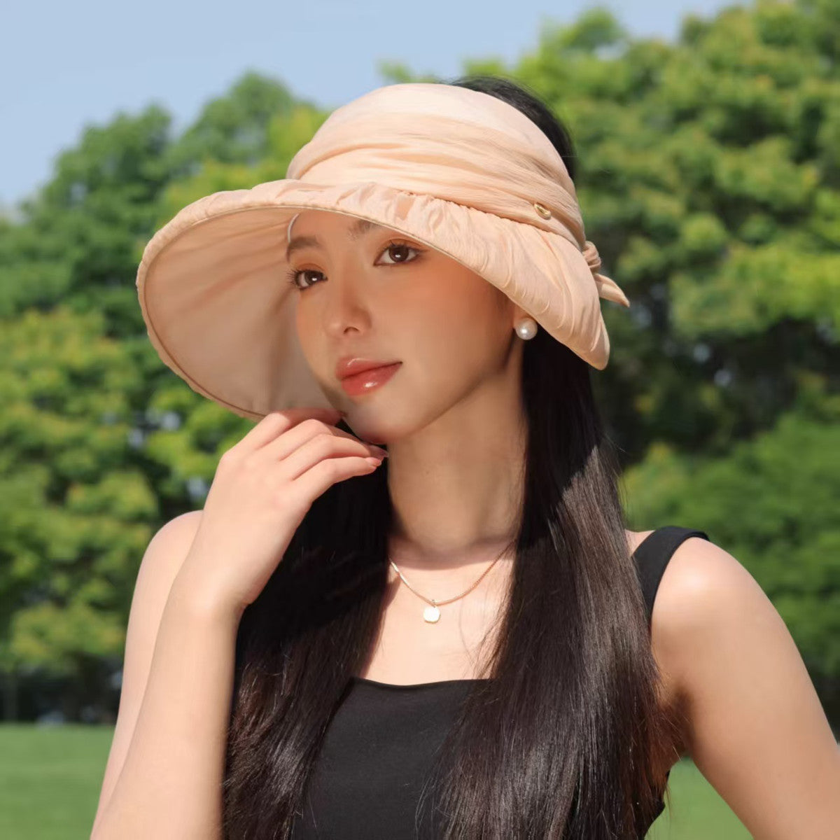 轻薄透气空顶帽，夏季开车骑车遮阳神器