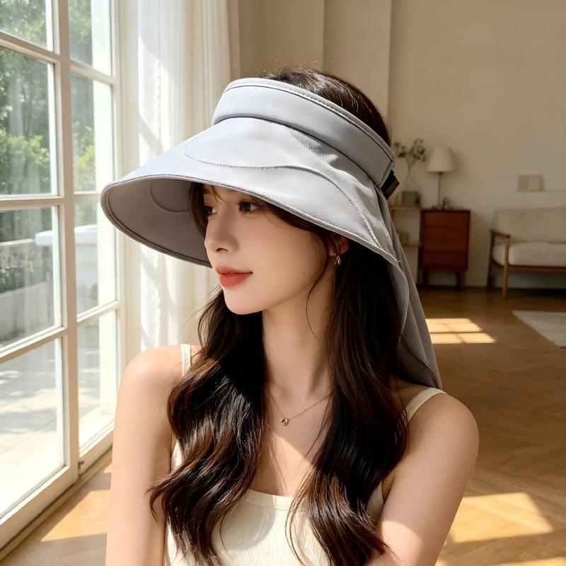 鳄鱼恤 夏季通勤防晒帽女 空顶大帽檐遮脸太阳帽